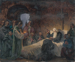 Andrej Kováčik – Study for the Picture Svätopluk Says Farewell to His Sons 