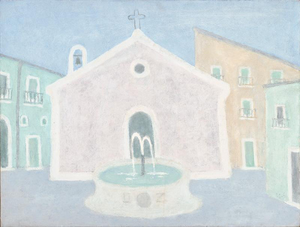 Ernest Zmeták – Kostol s fontánou (Sicílska fontána) 