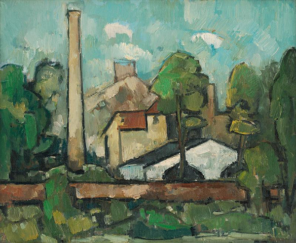Oskar Fikar – Landscape with a Factory