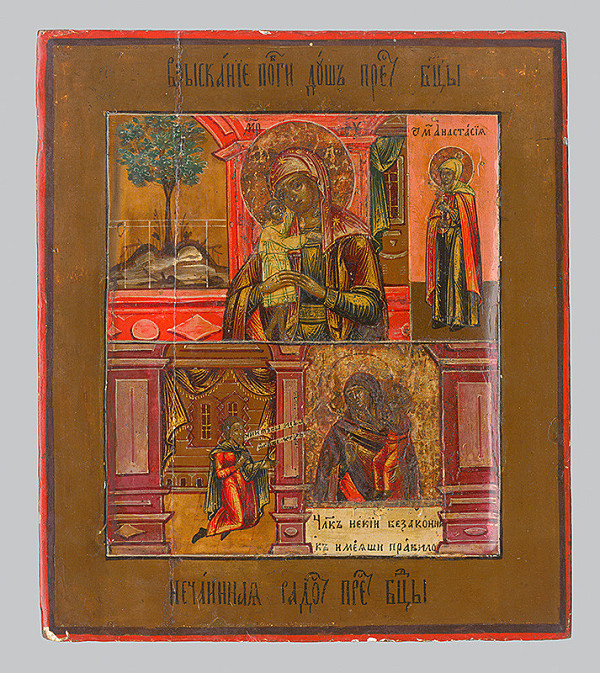 Ruský ikonový maliar – Bohorodička s sv. Anastáziou 