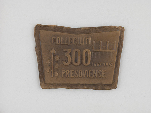 Slovenský sochár z 20. storočia – 300.výročie založenia prešovského kolégia pamätná medaila 