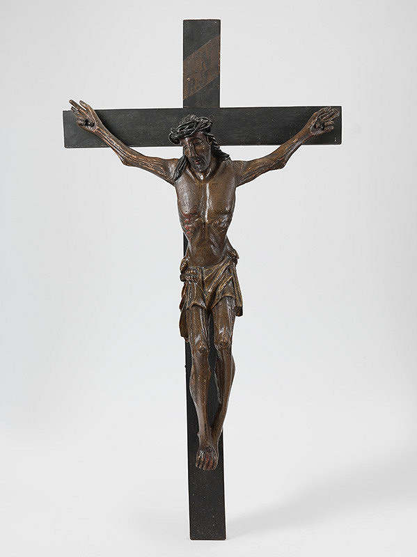Slovenský rezbár z 19. storočia – Ukrižovanie na drevenom kríži