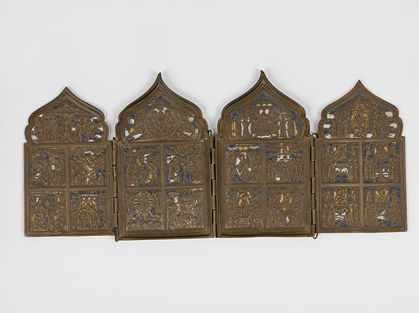 Ruský majster zo 17. - 18. storočia – Qvadriptych so scénami z Máriinho a Ježišovho života 