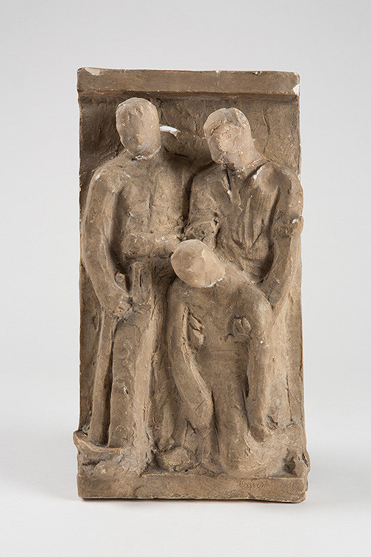 Ladislav Majerský – Skica pre reliéfnu výzdobu Poisťovne, Bratislava II. 