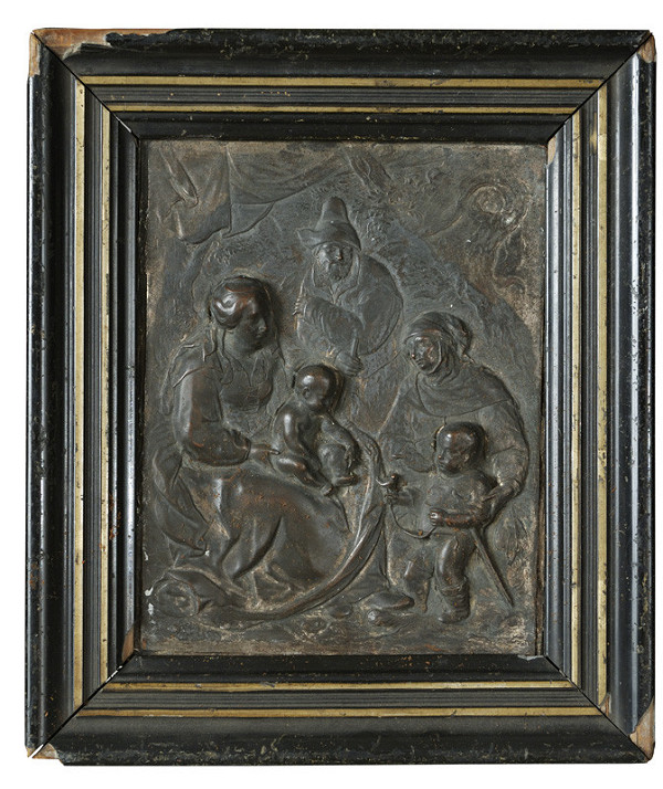 Monogramista IB z 2. polovice 17. storočia – Sv. rodina so sv. Annou a malým Jánom Krstiteľom