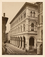 Pietro Poppi – Bologna. Palác della Cassa di Risparmio (Palazzo della Cassa di Risparmio) 