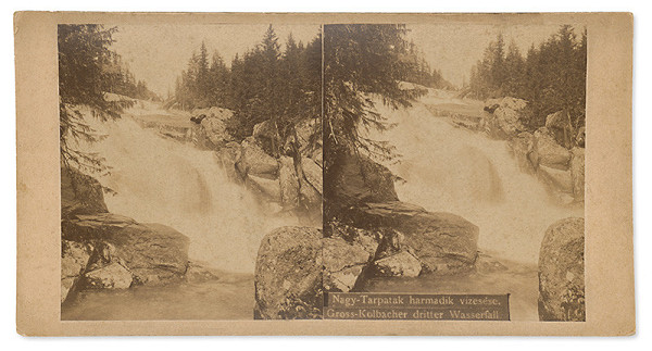 Károly Divald – Tretí vodopád Veľkého Studeného potoka 