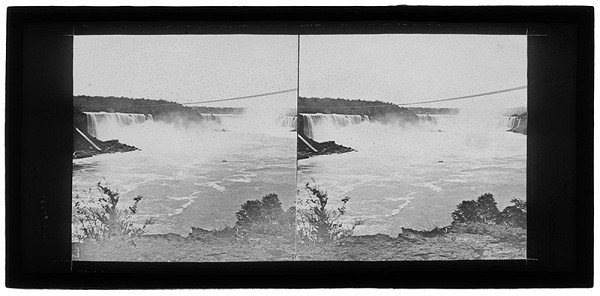 Samuel Mason – Niagarské vodopády. Celkový pohľad z Victoria Point  