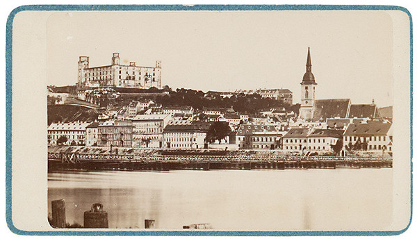 Ede Kozics st. – Bratislavský hrad a Dóm sv. Martina z nábrežia Dunaja  