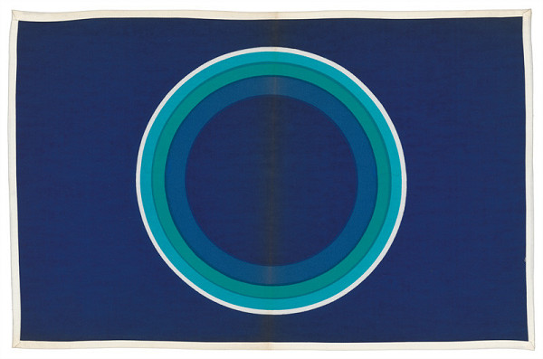 Slávka Pecháčková – Obrus modrý s kruhom 