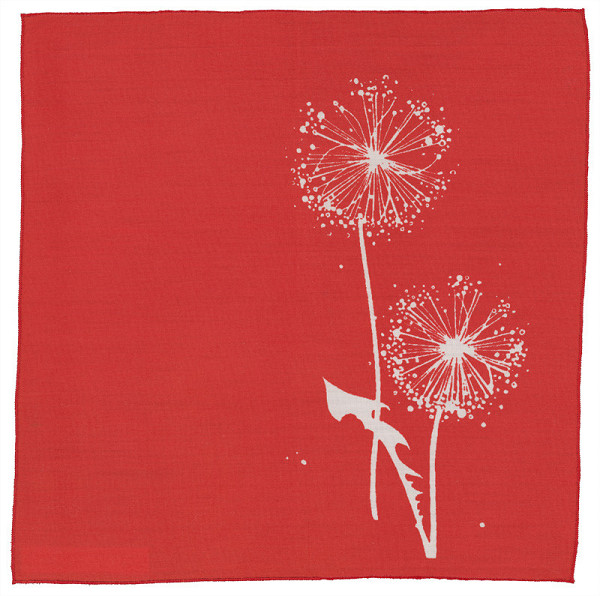 Slávka Pecháčková – Obrúsok s motívom „Púpava“ (červený) 