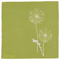 Slávka Pecháčková – Obrúsok s motívom „Púpava“ (zelený) 