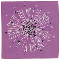 Slávka Pecháčková – Obrúsok s motívom „Iskra“ (tmavofialový) 