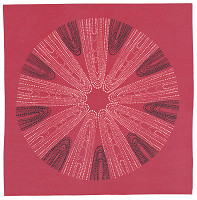 Slávka Pecháčková – Vankúšová obliečka s motívom „Perličkové šnúry“ (červená) 