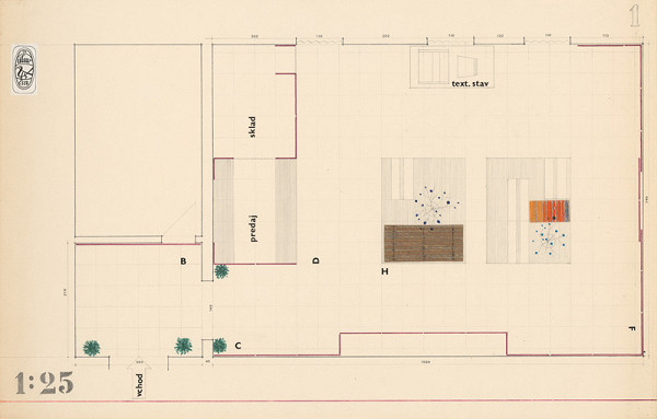 Viktor Holešťák-Holubár – Výstava ÚĽUV Východná '83. Pôdorys. M 1:25 