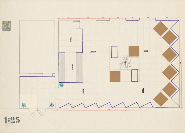 Viktor Holešťák-Holubár – Výstava ÚĽUV Východná '88. Kroje a odevy. Pôdorys. M 1:25 