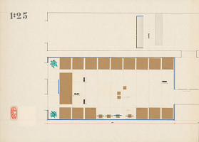 Viktor Holešťák-Holubár – Výstava ÚĽUV. Šarišské múzeum Bardejov. Pôdorys 1.časť. M 1:25 