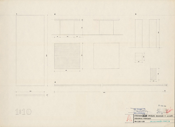 Viktor Holešťák-Holubár – Výstava ÚĽUV. Spišské múzeum Levoča. Detaily. M 1:10 