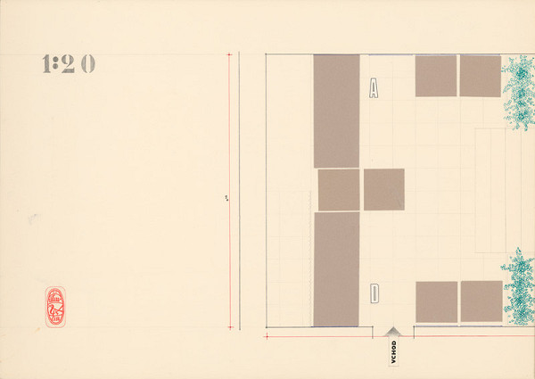 Viktor Holešťák-Holubár – Výstava ÚĽUV. Spišské múzeum Levoča. Pôdorys 1.časť. M 1:20 
