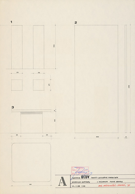 Viktor Holešťák-Holubár – Výstava ÚĽUV Múzeum Nové Zámky. Textil-prírodné materiále. Detaily. M 1:10 