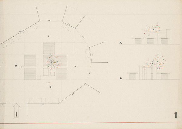 Viktor Holešťák-Holubár – Výstava ÚĽUV. Zvolen. Hrad. Pôdorys. 2.časť. M 1:25 