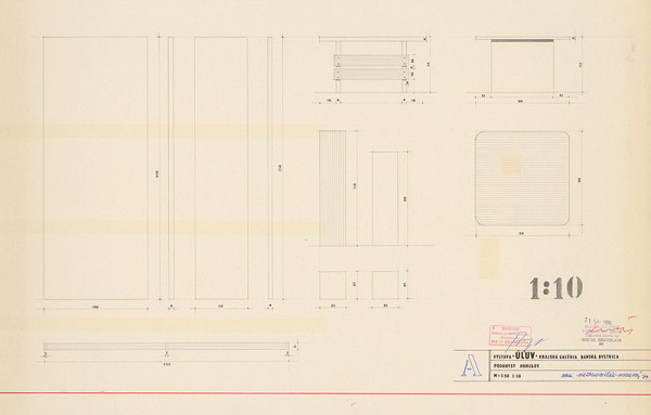 Viktor Holešťák-Holubár – Výstava ÚĽUV. Krajská galéria. Banská Bystrica. Detaily. M 1:10 