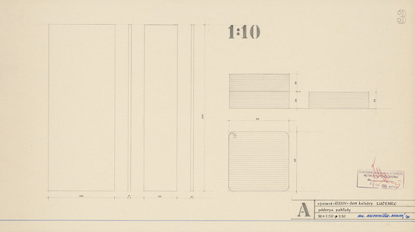 Viktor Holešťák-Holubár – Výstava ÚĽUV. Dom kultúry. Lučenec. Detaily. M 1:10 