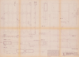 Viktor Holešťák-Holubár – Brána pre objekt OPS Nitra. 2. Výrobný výkres - detaily, rezy. M 1:10, 1:1 