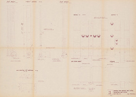 Viktor Holešťák-Holubár – Brána pre objekt OPS Nitra. 3. Výrobný výkres - detaily, rezy. M 1:10, 1:1 