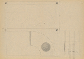 Viktor Holešťák-Holubár – Brána III. OPS Nitra - Objekt múzeum. C. Návrh - pohľad na plastický dekór. 