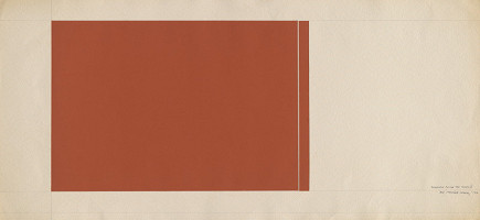 Viktor Holešťák-Holubár – JRD Modra - Vináreň Zlaté hrozno. Ideový návrh  interiéru. Podkladová plocha pod gobelín. 