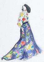 Lenka Sršňová – Spoločenská sukňa a košeľa. Návrh 