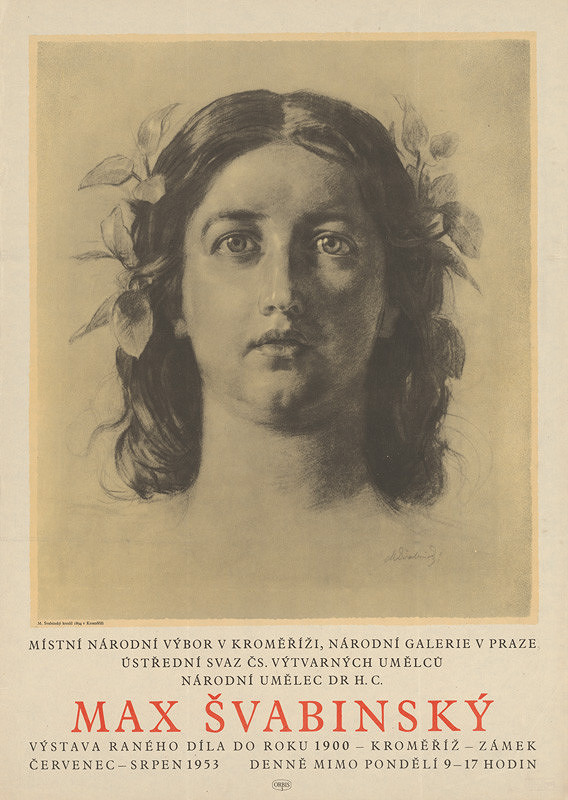Český autor – Národní umělec Dr. h. c. Max Švabinský. Výstava raného díla do roku 1900 - Kroměříž - Zámek 
