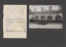 Aleš Votava – Gluck Christoph Willibald: Orfeus a Eurydika - Škica k plagátu (nerealizované), škica scénickej varianty pre Zvolenské zámocké hry 