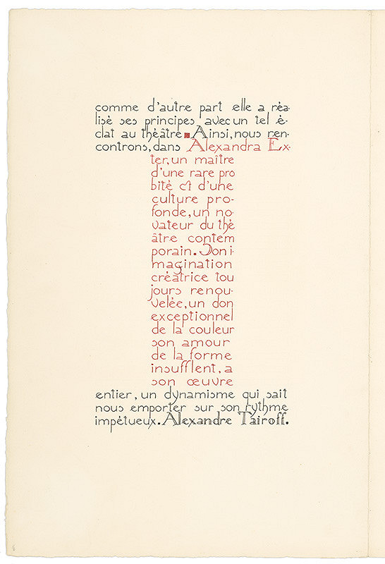 Alexandra Exter – Maquettes de Théatre - textová časť