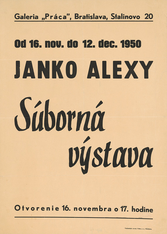 Slovenský autor – Janko Alexy-súborná výstava 