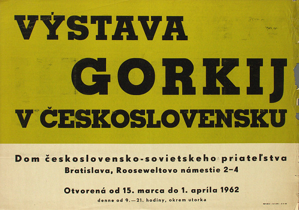 Slovenský autor – Výstava Gorkij v Československu