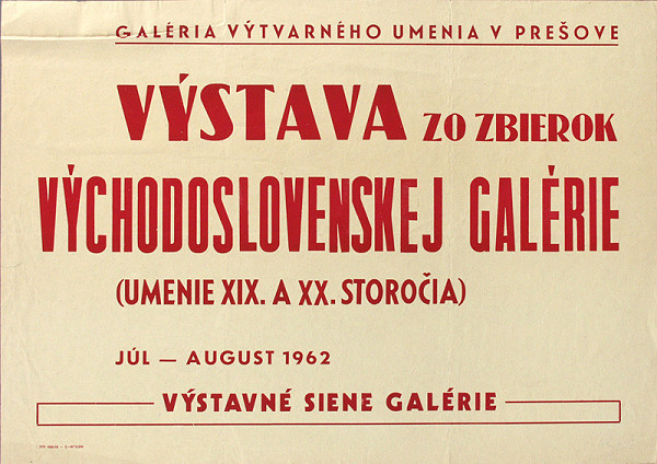 Slovenský autor – Výstava zo zbierok Východoslovenskej galérie - umenie 19.a 20.storočia