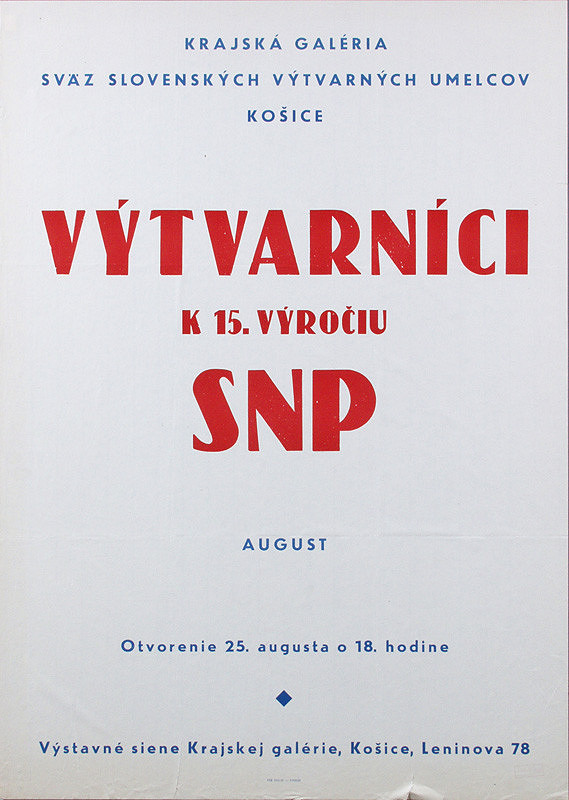 Slovenský autor – Výtvarníci k 15.výročiu SNP