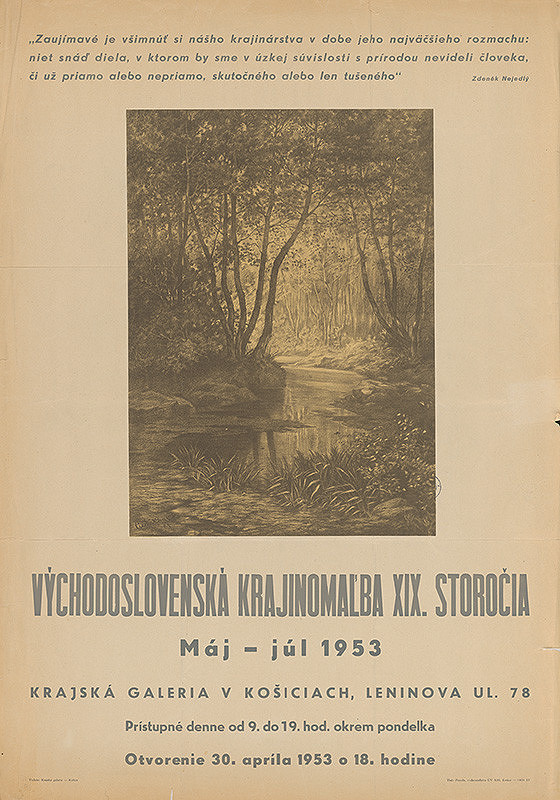 Neznámy autor – Východoslovenská krajinomaľba 19. storočia