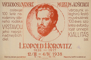 Armin Horovitz – Leopold Horovitz 1838 -1917. Východoslovenské muzeum v Košiciach 