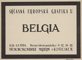 Košický autor – Súčasná europska grafika X: Belgia. Východoslovenské muzeum v Košiciach 