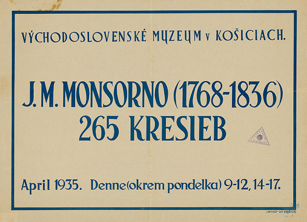 Košický autor – J.M.Monsorno 1768-1836,265 kresieb