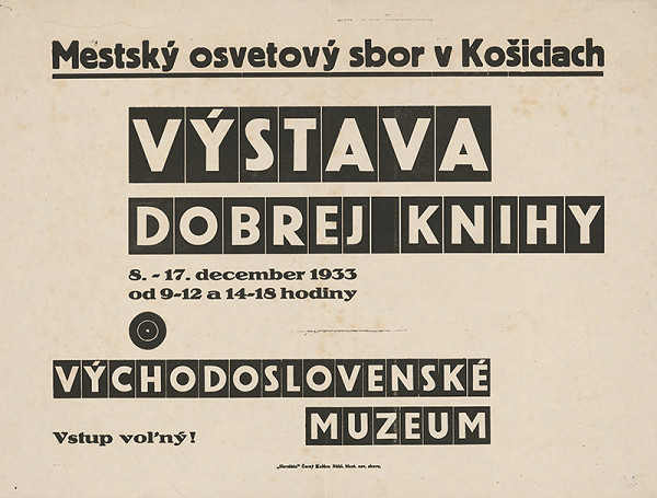 Košický autor – Výstava dobrej knihy - Východoslovenské múzeum