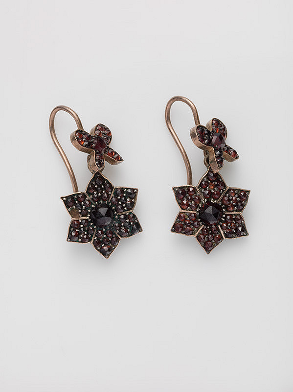 Český zlatník z 19. storočia – Súprava - Náušnice 