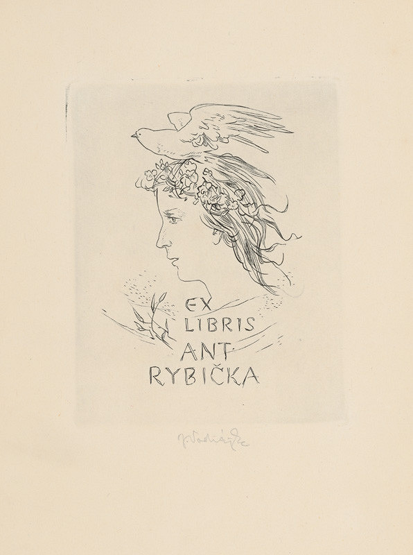 Jaroslav Vodrážka – Ex libris Ant. Rybička 