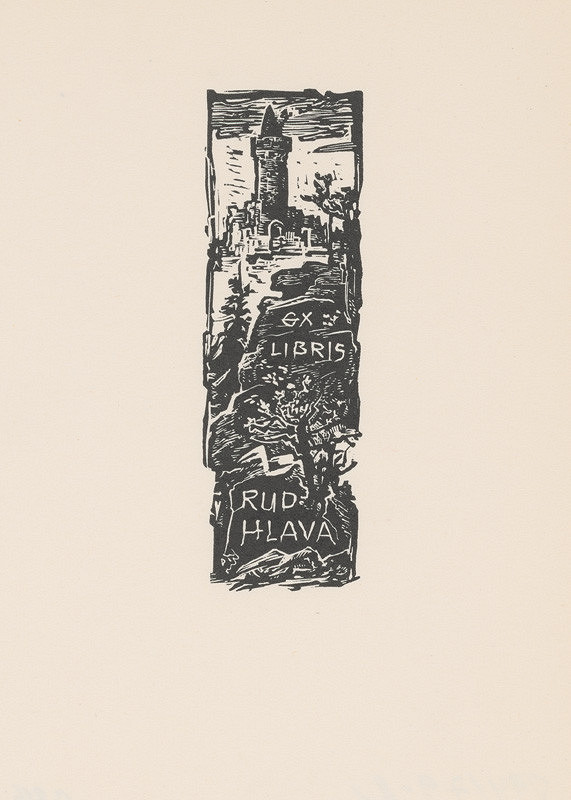 Jaroslav Vodrážka – Ex libris Rud. Hlava 