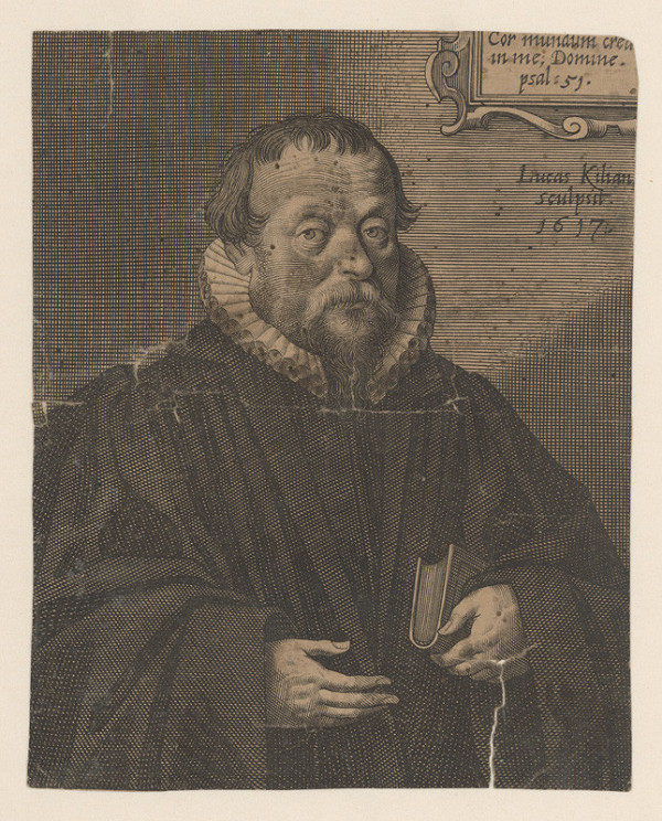 Lucas Kilian – Podobizeň muža s knihou v ľavej ruke 