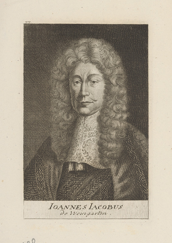 Nemecký grafik zo začiatku 18. storočia – Podobizeň Johanna Jacobusa z Weigartenu 