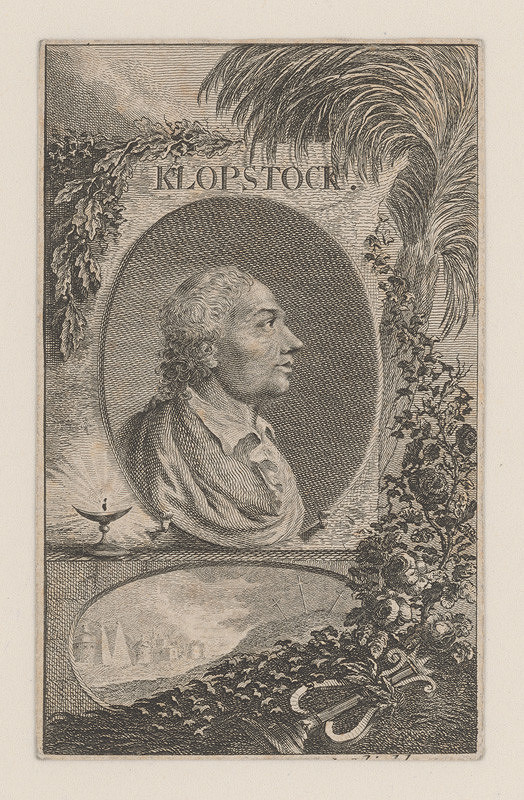 Nemecký grafik zo začiatku 19. storočia – Podobizeň básnika Fridricha G. Klopstocka